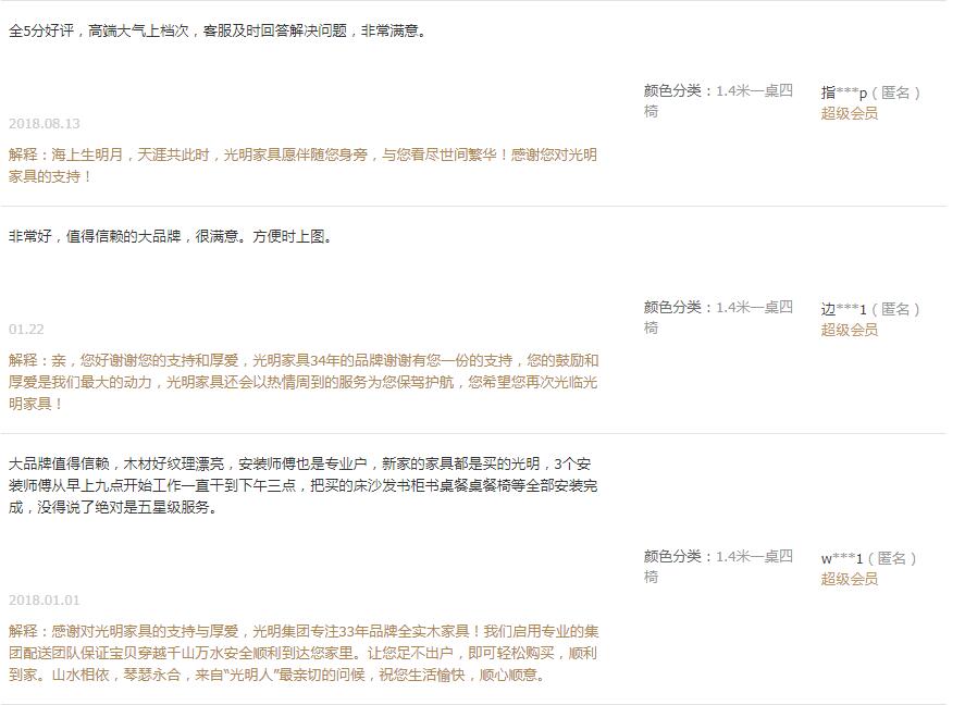 光明家具好不好，看看光明家具的新老用户怎么说吧！